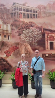 Rose and her husband Collin visiting the at the 'Site of the 1st CCPC National Congress Museum', with the Beijing Review team.